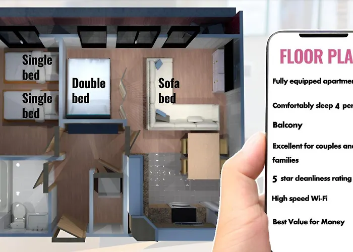 Sidemersey Livings- Convenient 1-Bedroom Flat With A View, Central Liverpool